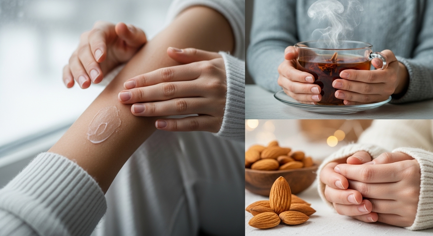 겨울철 '피부 건조증'과 '한랭 두드러기' 잡는 생활 습관