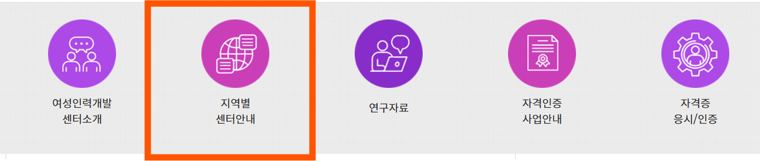 전국 여성 인력 개발 센터 조회방법