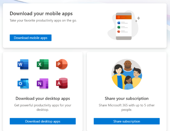 원드라이브 구독 공유 시작