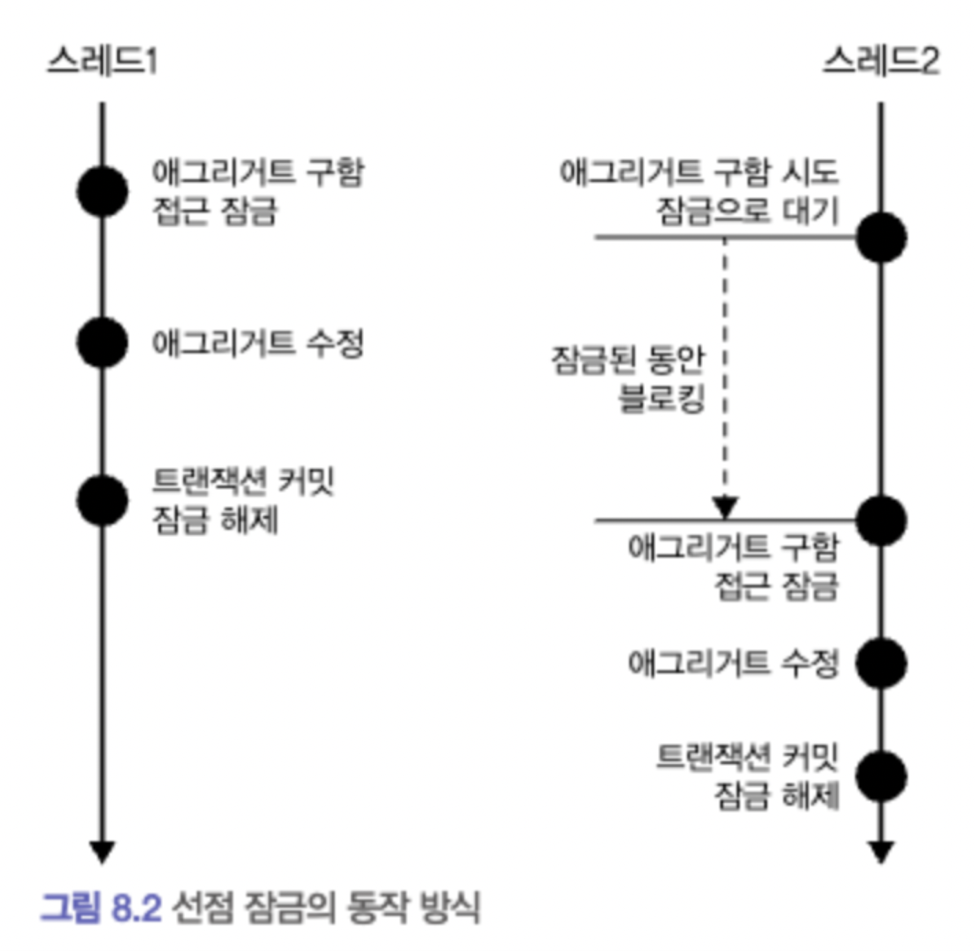 트랜잭션 잠금 처리 기법 선점 잠금