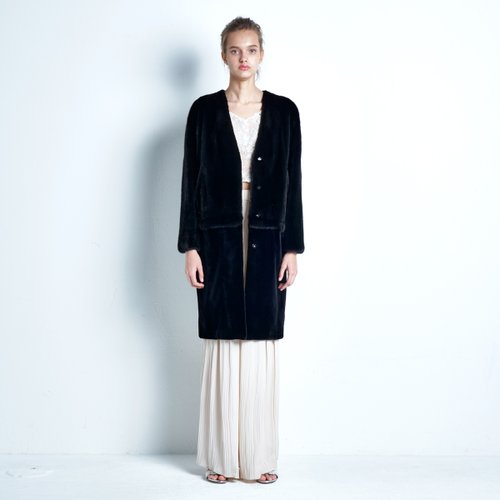 사바티에 밍크 콤비 코트 l74010cs