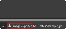 Image exported to 'C:\test\sample.jpg'