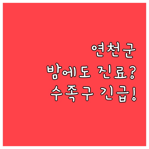 연천군 수족구 증상과 야간 진료 가능..