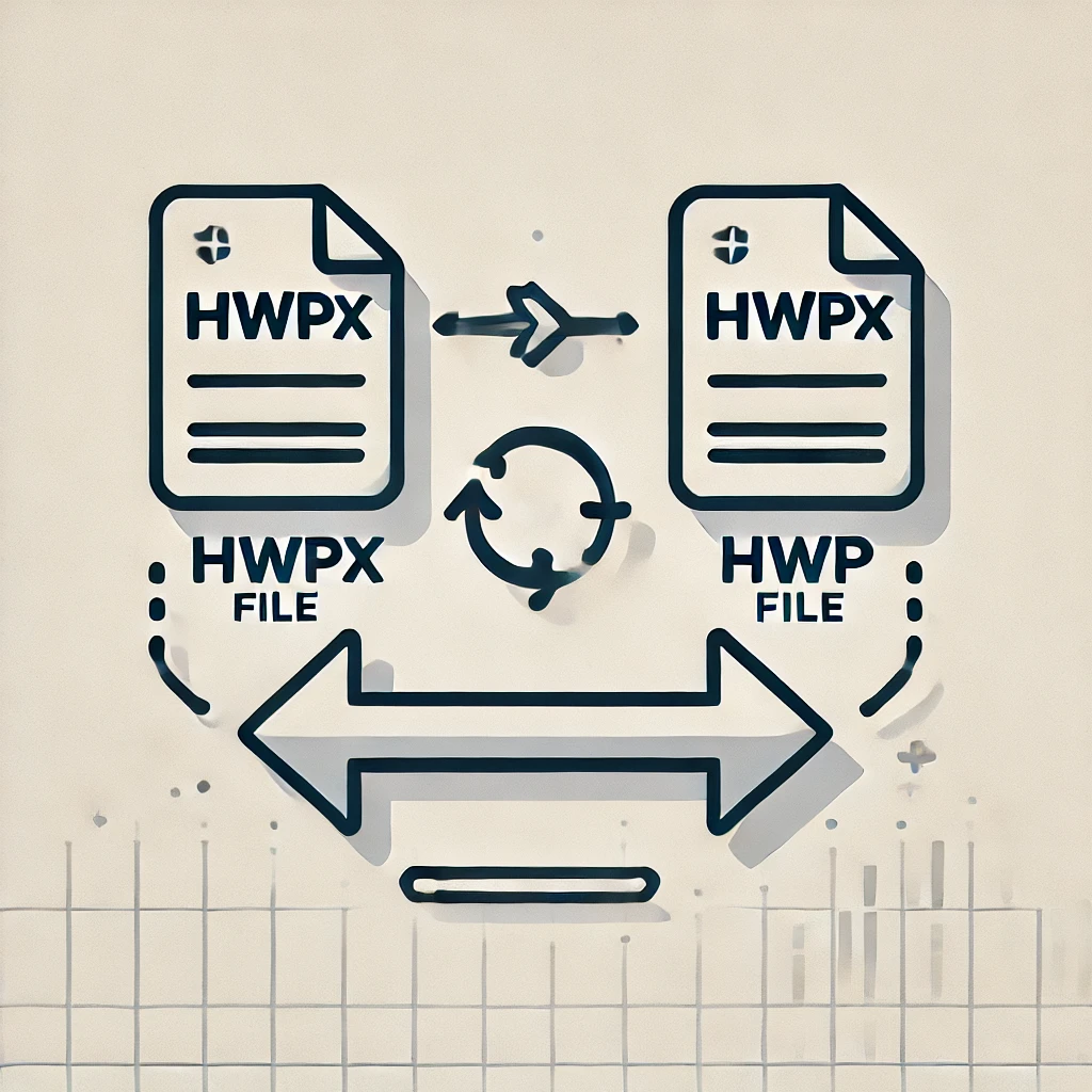hwpx파일을 hwp 변환