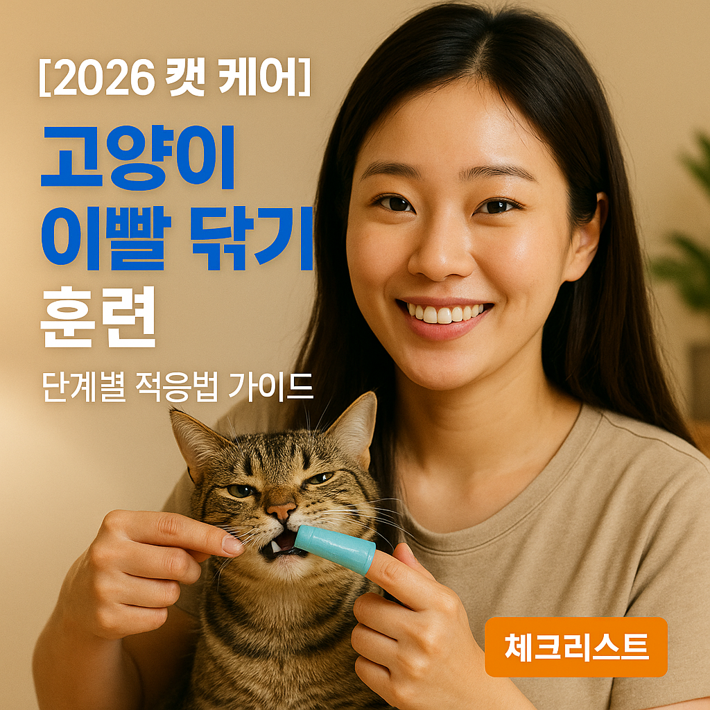 [2026 캣 케어] 고양이 이빨 닦기 훈련 ｜ 단계별 적응법 가이드