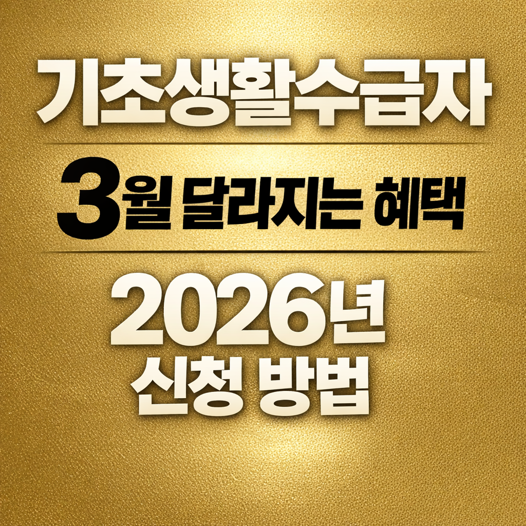 기초생활수급자 3월 변경사항 정리 bokji support 2026년 기준 안내 이미지