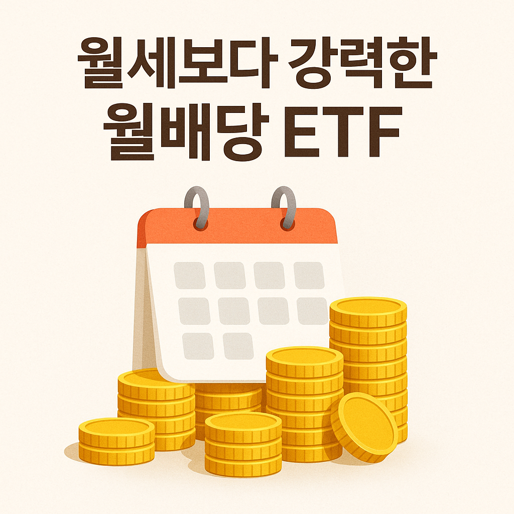 월세보다 강력한 월배당 ETF를 상징하는 이미지