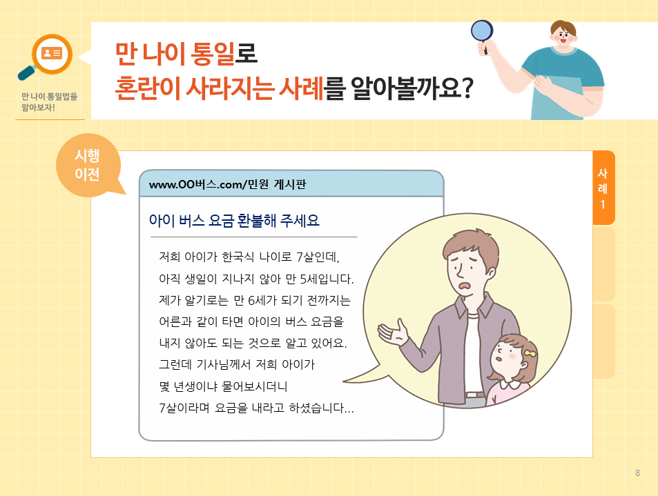 만 나이 통일법 혼란 사라지는 사례