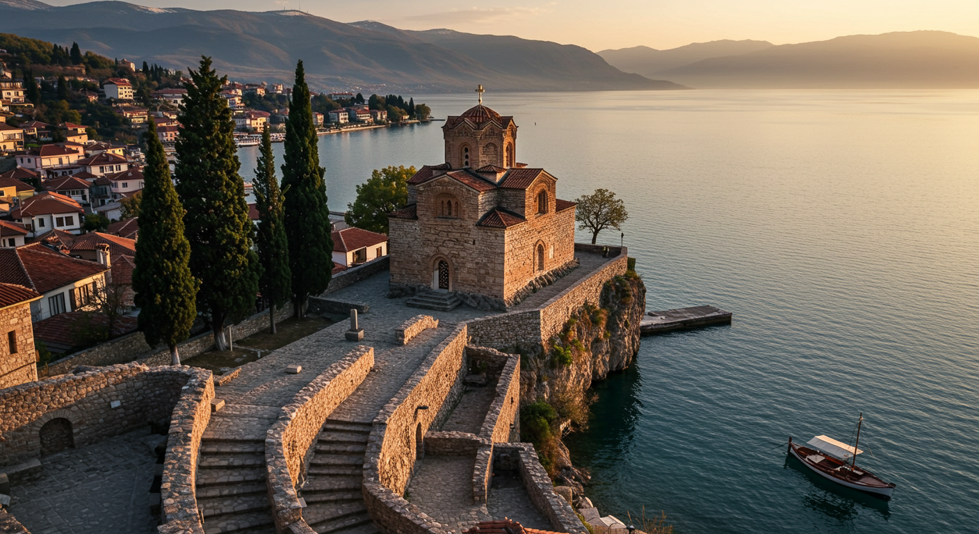 카네오 성 요한 교회, 호수를 내려다보는 절벽 위 교회