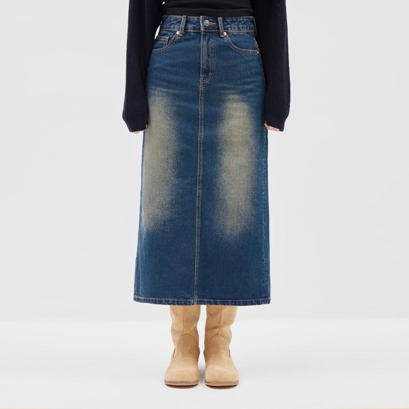 SPAO 스파오 데님 롱 스커트 셋업 SPWJD49G01