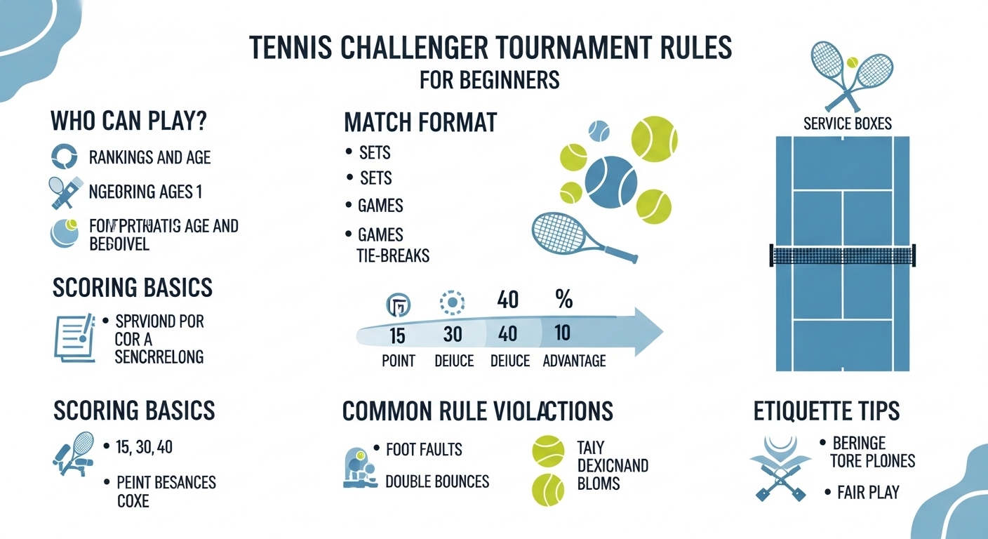 초보자를 위한 테니스 챌린저 대회 규칙 정리