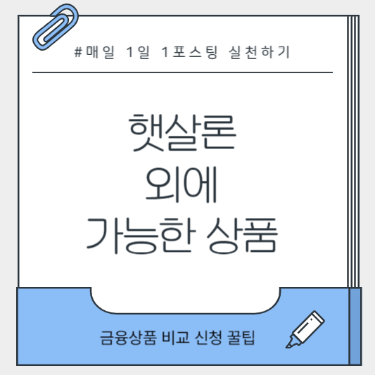 신용점수 낮은 사람도 대출 가능한 정부지원 대출 도식 이미지