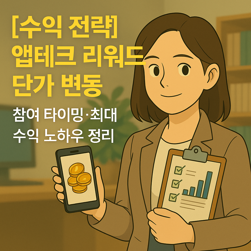 [수익 전략] 앱테크 리워드 단가 변동 ｜ 참여 타이밍&middot;최대 수익 노하우 정리