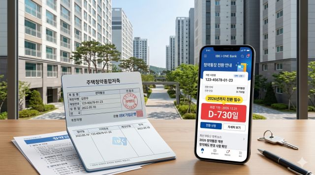 청약예금 청약부금 종합저축 전환 기한 연장 2026 조건과 신청 방법 정리 이미지