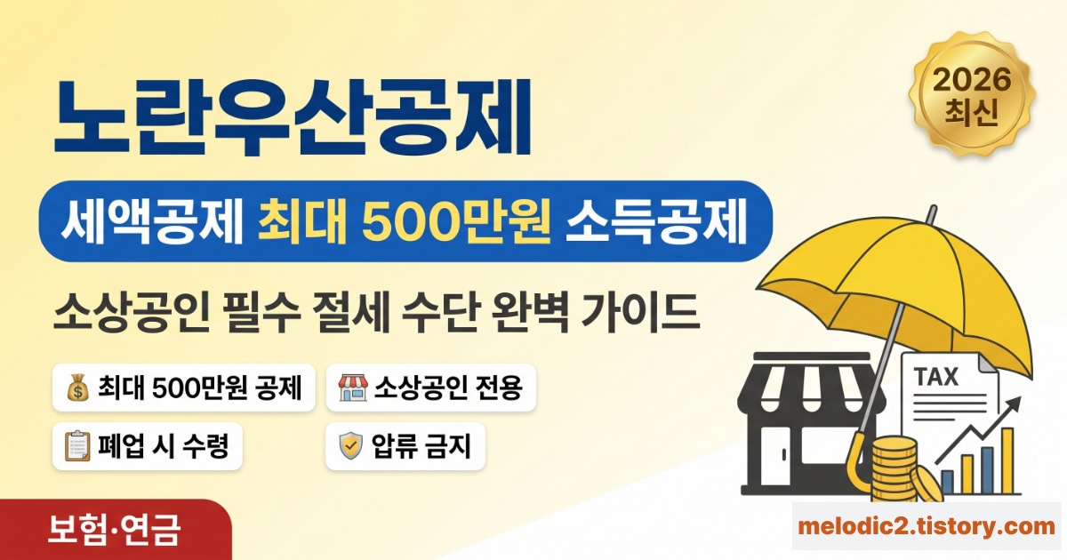노란우산공제 세액공제 한도와 가입조건 2026 안내