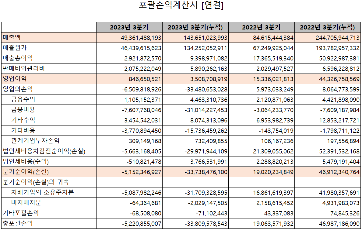 천보 - 손익계산서