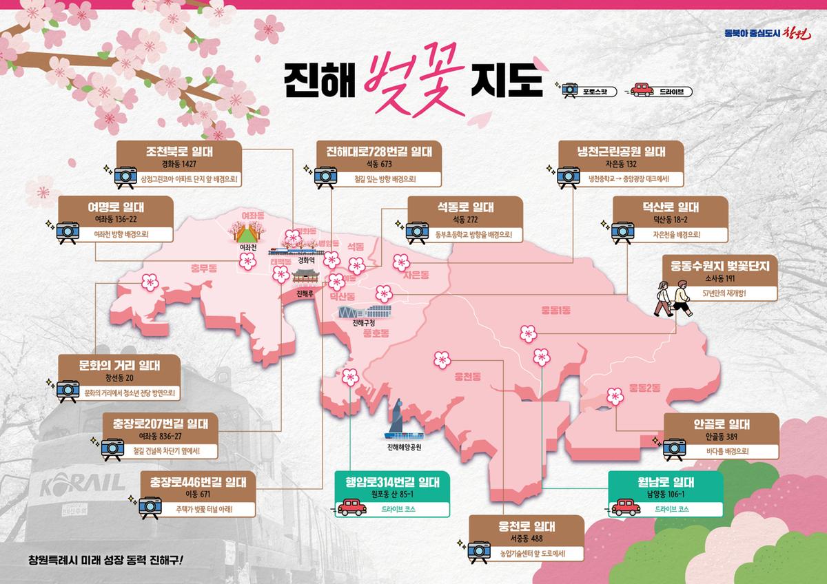진해 벚꽃지도