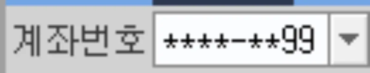 계좌번호 앞자리 가리기