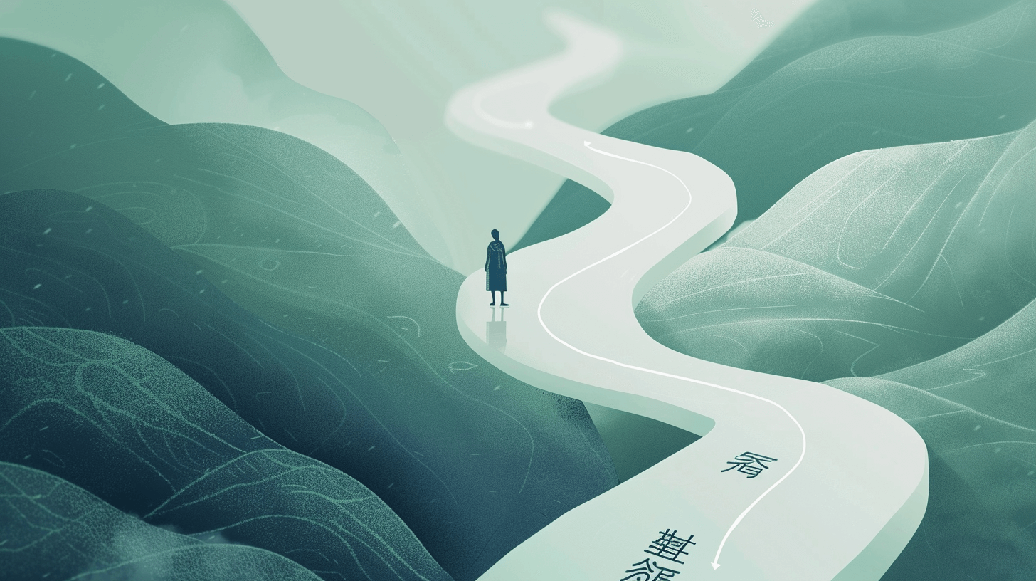 오솔길과-사람-그림