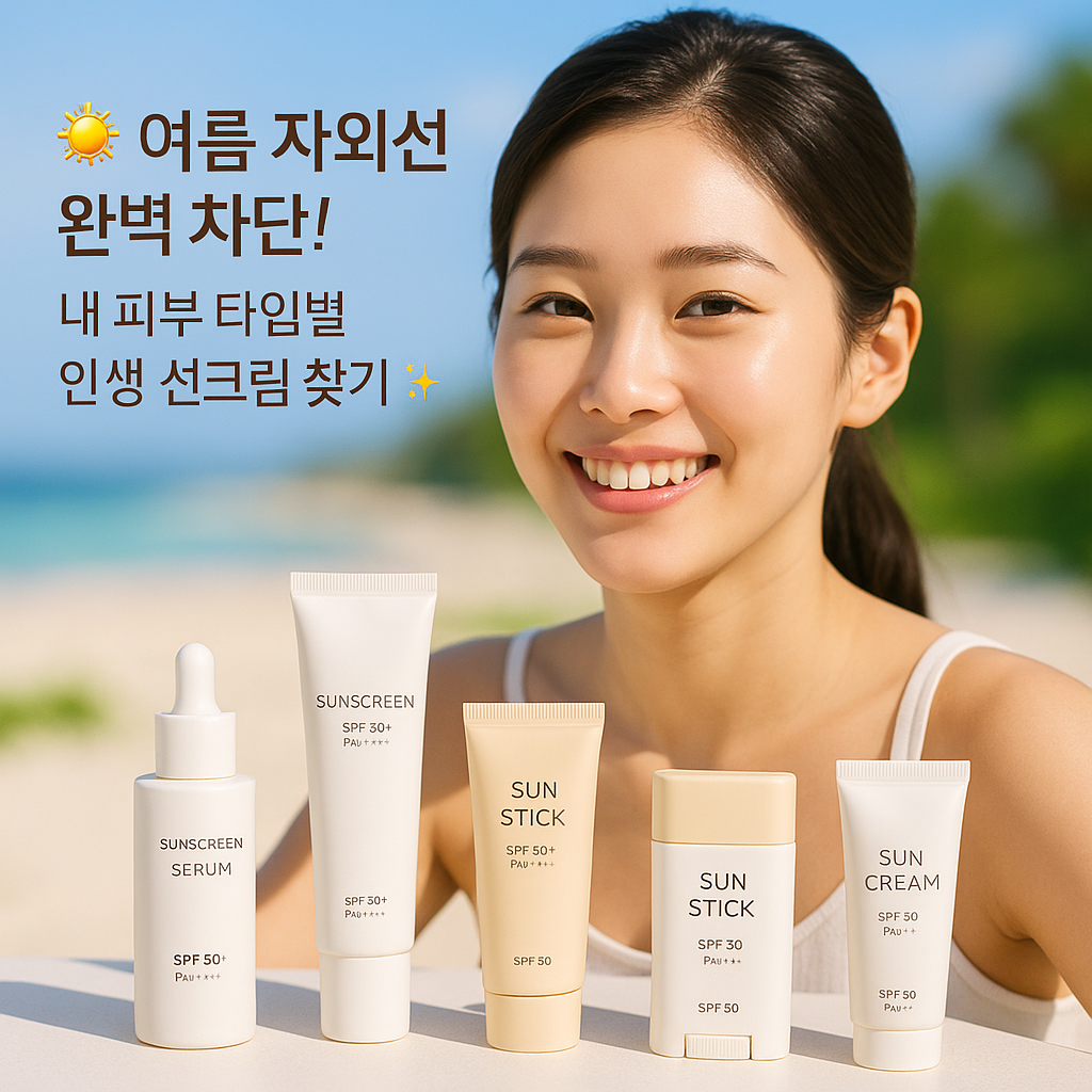 ☀️ 여름 자외선 완벽 차단! 내 피부 타입별 인생 선크림 찾기 ✨