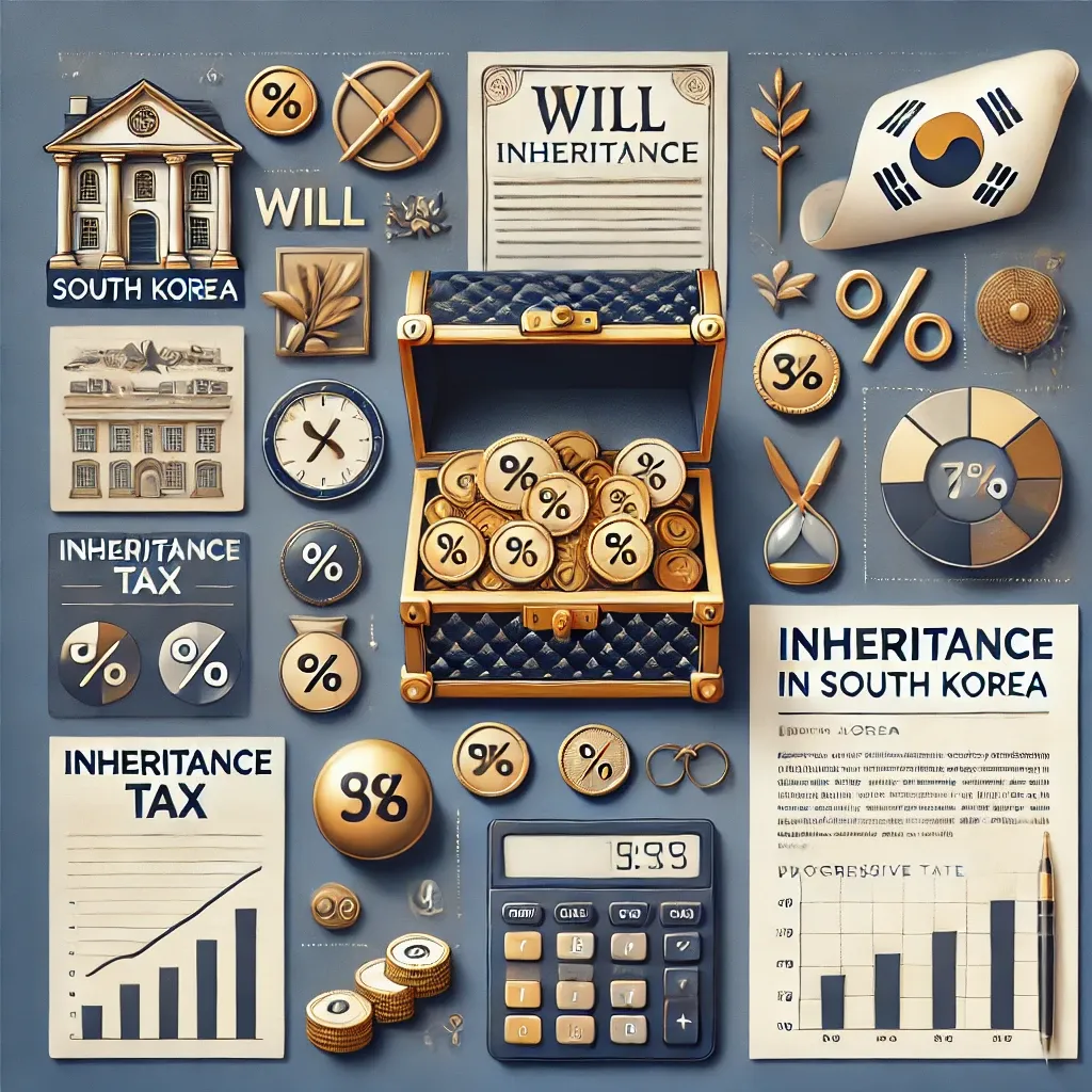 상속세 개념과 과세 대상 자산을 설명하는 이미지