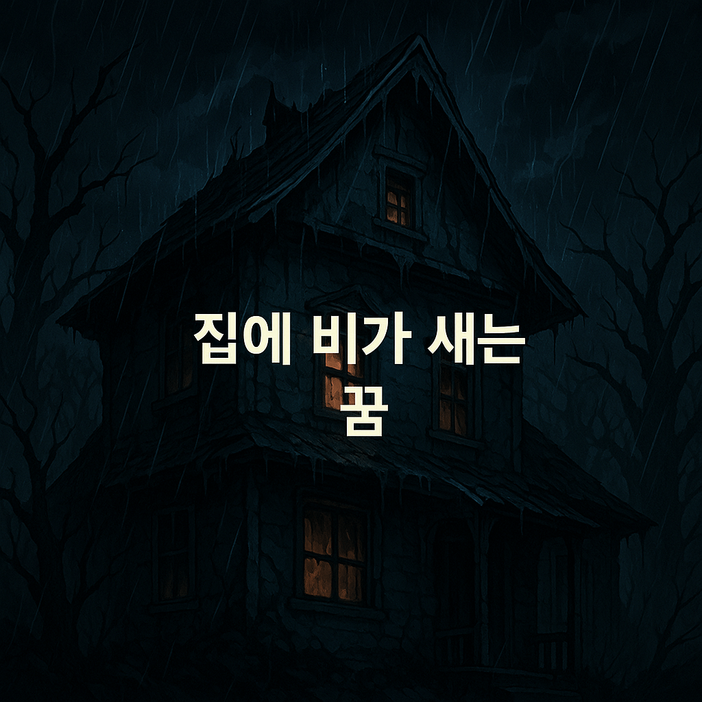 집에 비가 새는 꿈 해몽