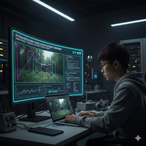 Python으로 이미지에서 물체 회전/이동이 있는 환경에서도 추적(Rotation/Translation Invariant Tracking)