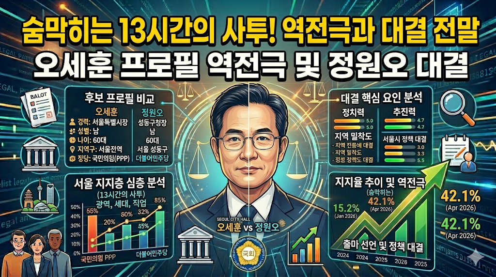 숨막히는 13시간의 사투! 오세훈 프로필과 오세훈 역전 오세훈 정원오