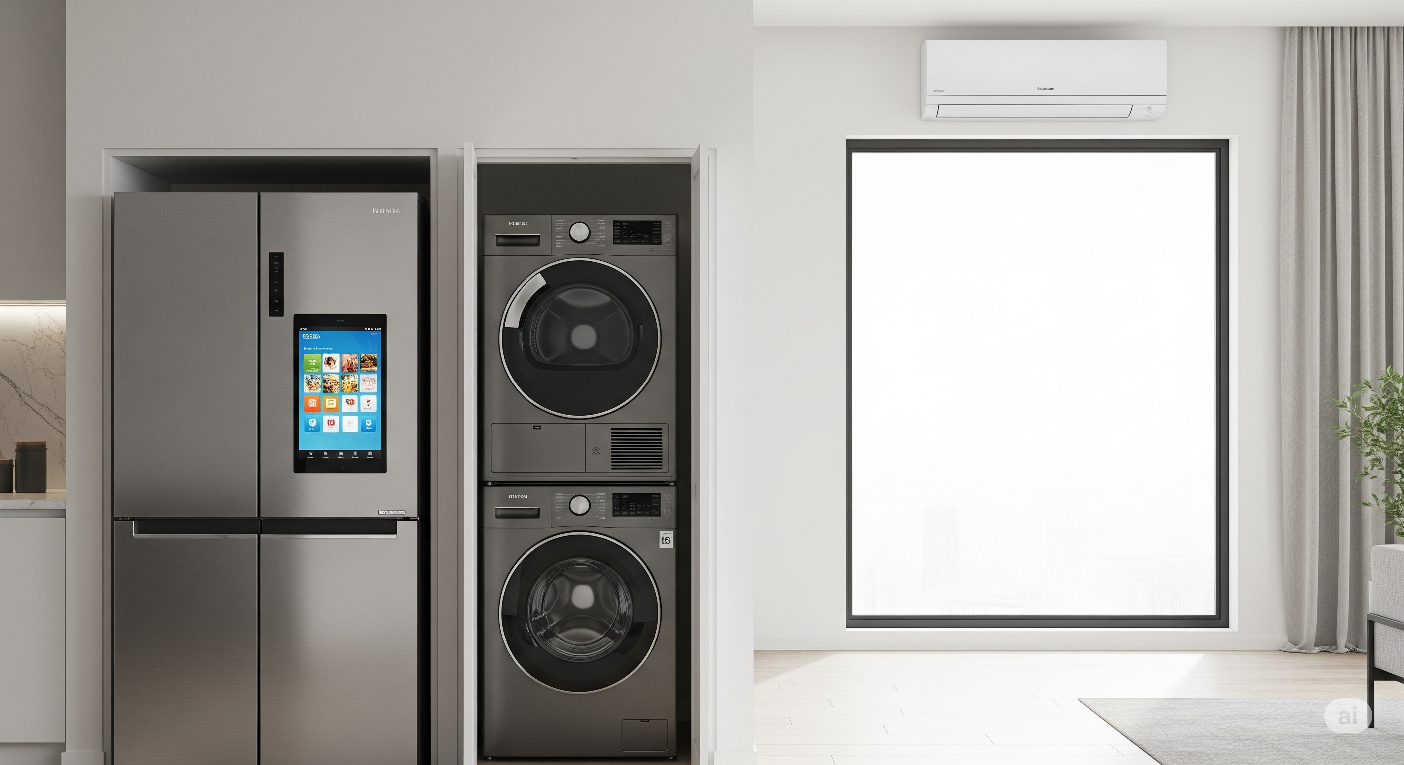 가정집에-냉장고-세탁기