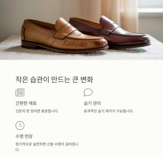 가죽 신발의 형태를 오래 유지하는 가장 쉬운 방법