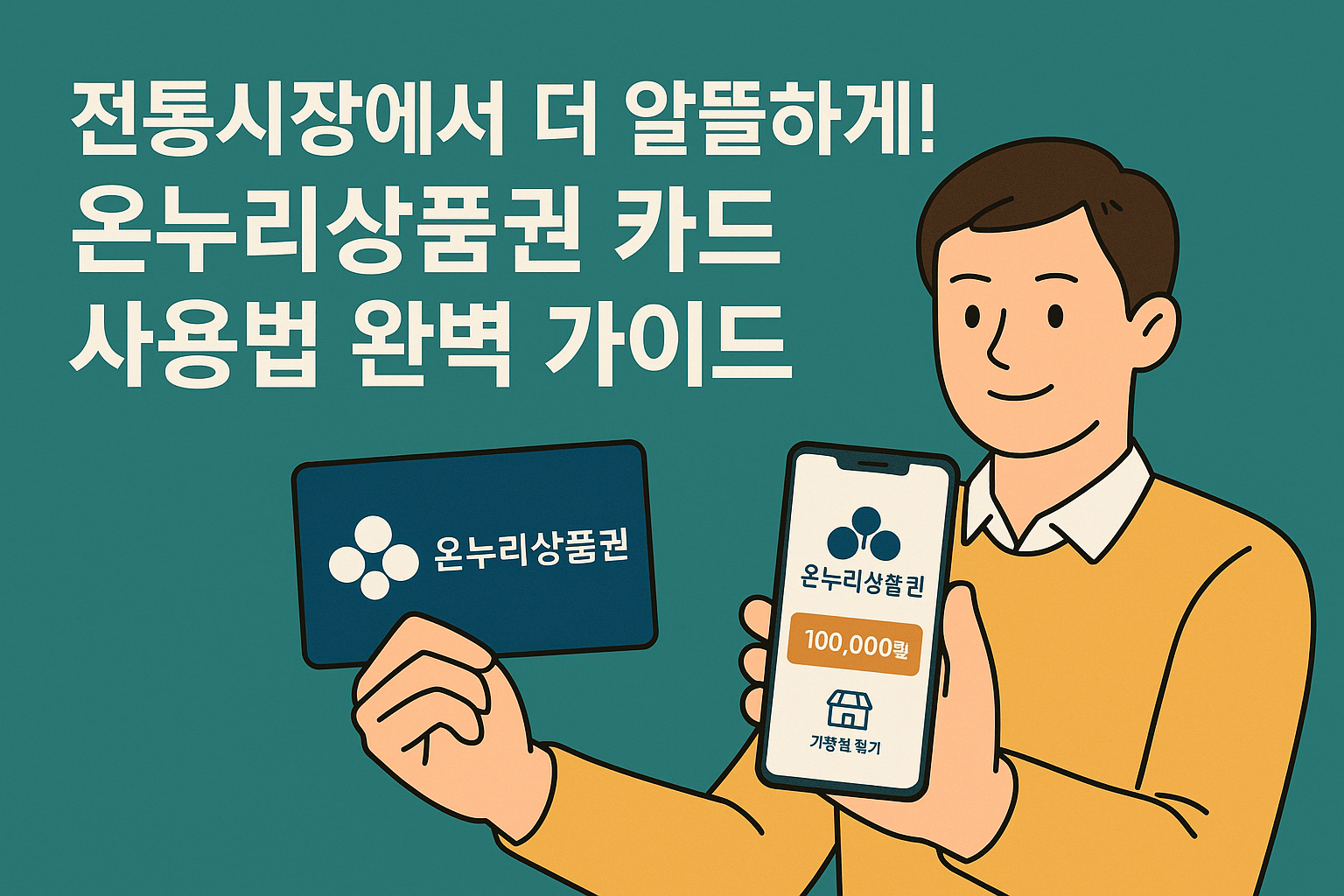전통시장에서 더 스마트하게! 디지털 온누리상품권 카드 사용법 안내