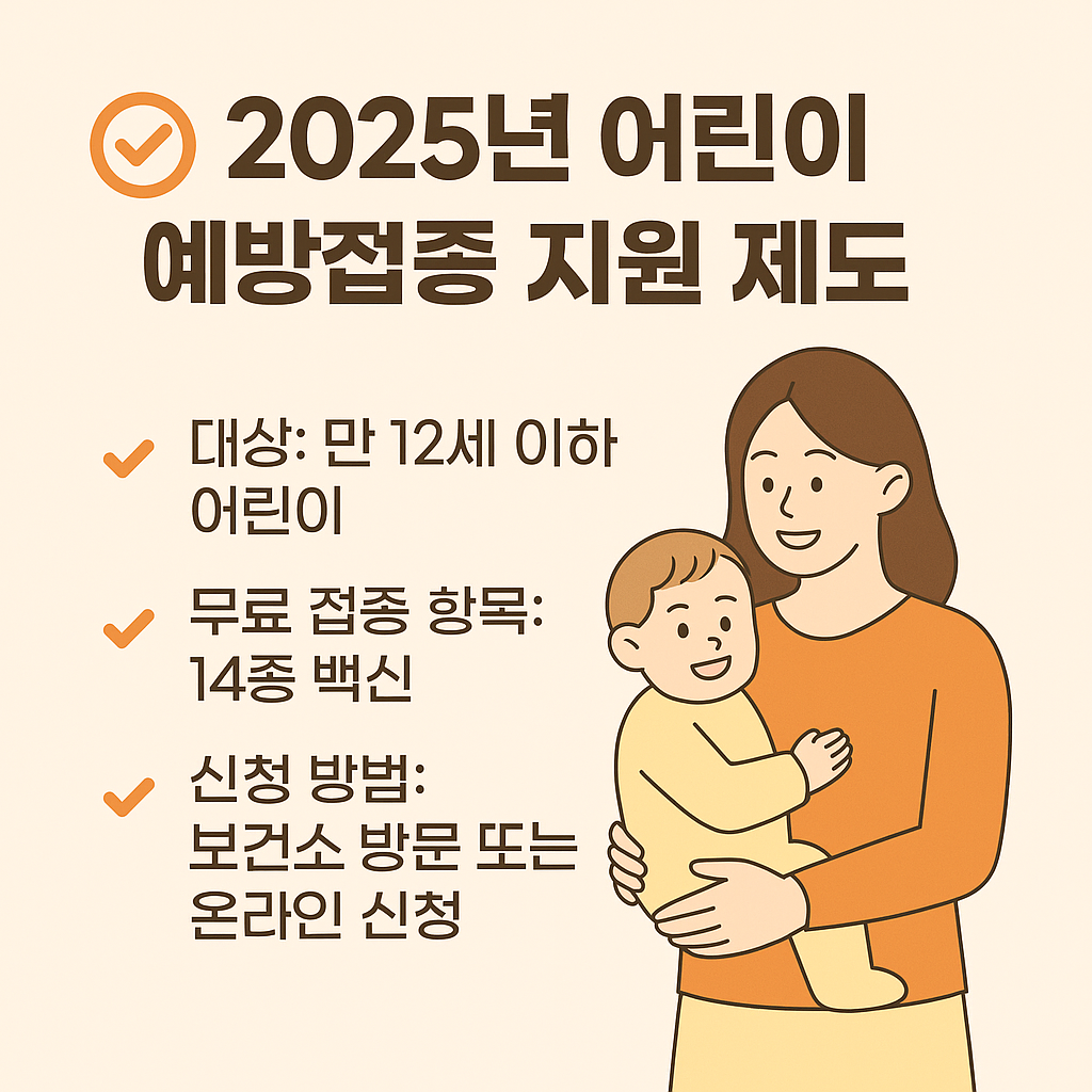 "2025 어린이 예방접종 지원!"