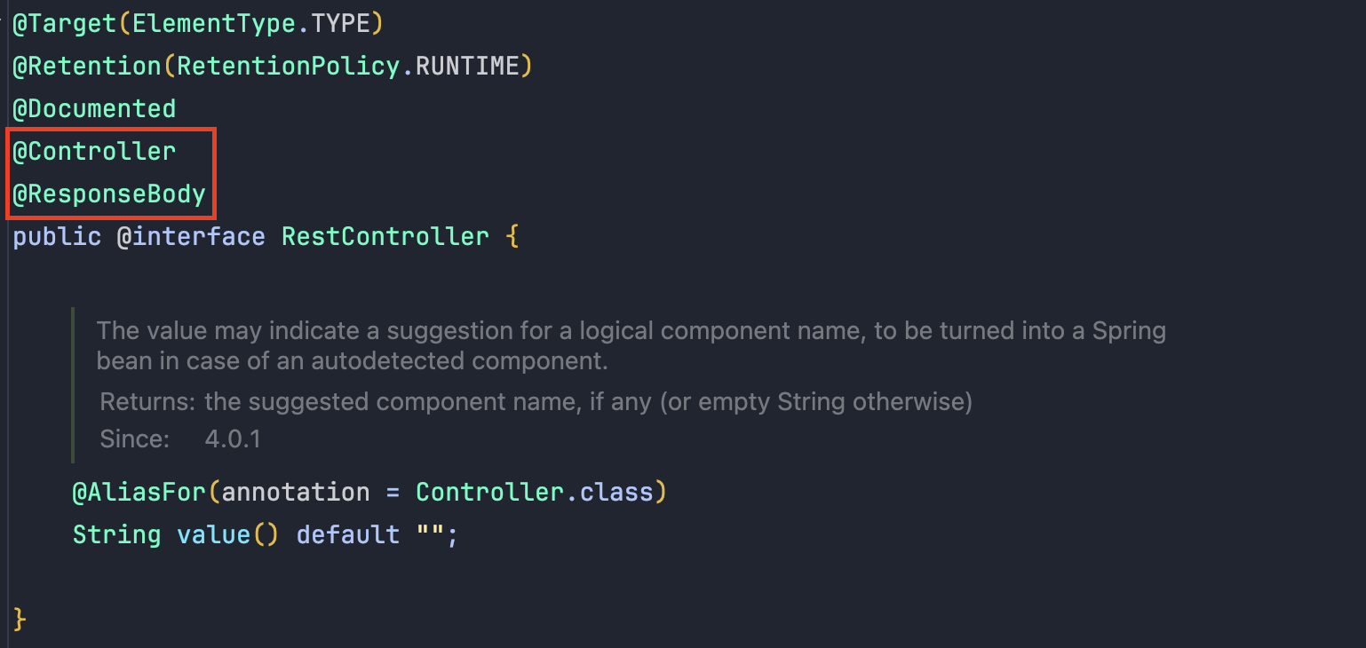 restController 어노테이션 상세설명