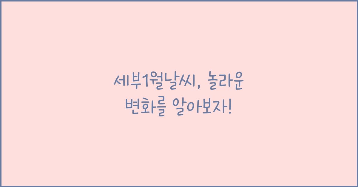 세부1월날씨