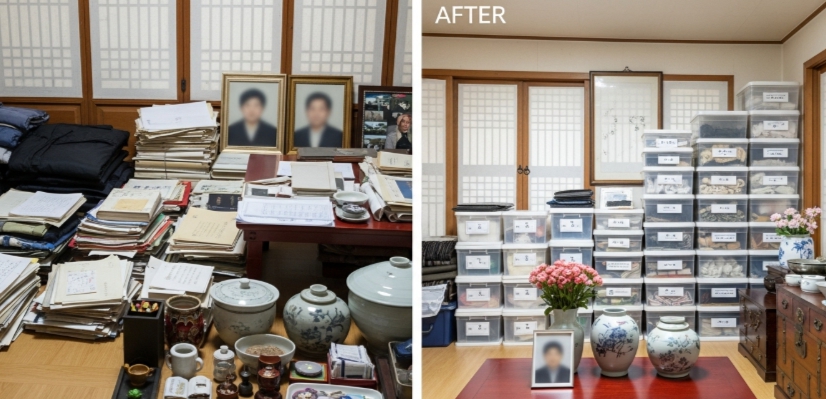 유품정리 전후