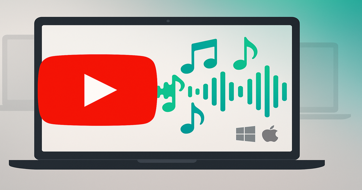 유튜브 음원추출 가이드 - 윈도우와 맥에서 무료로 MP3 변환하는 방법을 보여주는 일러스트레이션