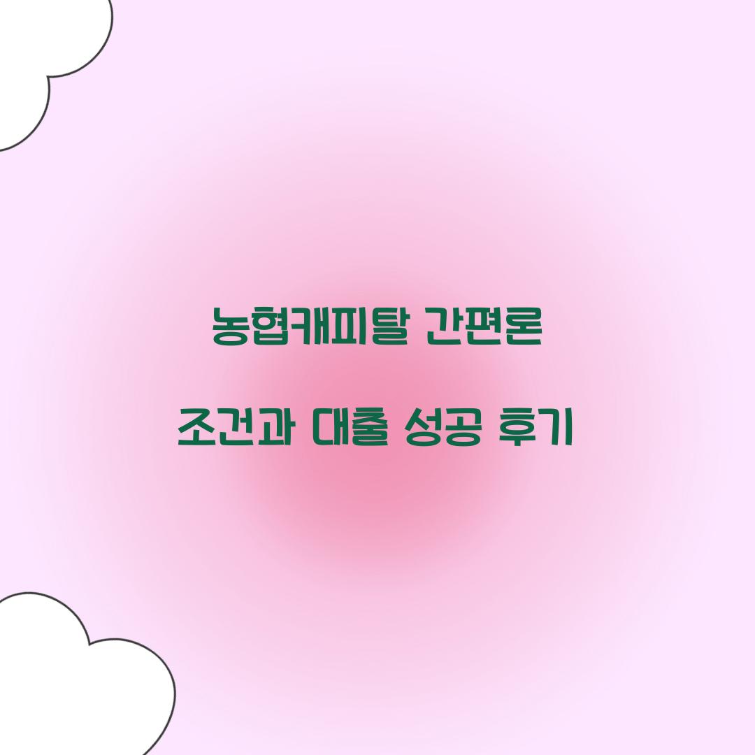 농협캐피탈 간편론
