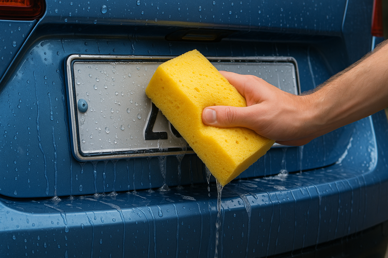 차량 번호판 오염 제거법