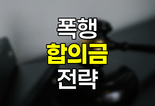 폭행 합의금 산정 기준과 협상 전략