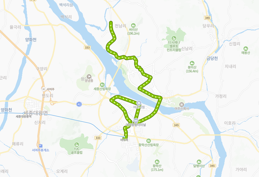 여주-972번-버스-노선-지도