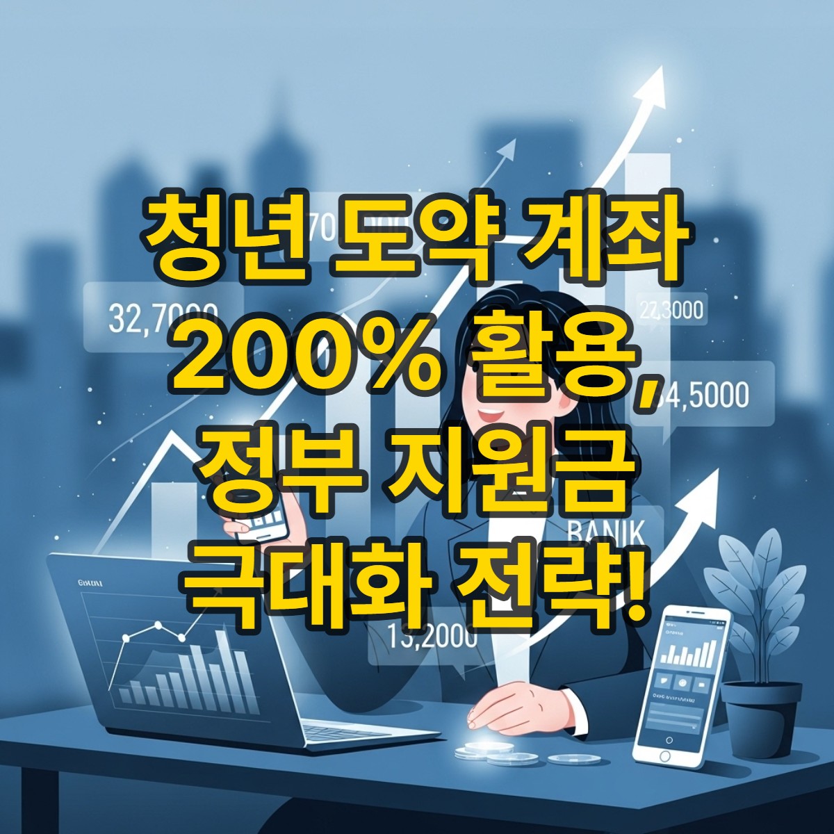 타이틀썸네일_청년 도약 계좌 200% 활용법: 정부 지원금 극대화하는 재테크 전략 심층 가이드