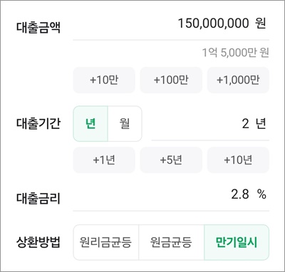 대출계산기 다음, 네이버