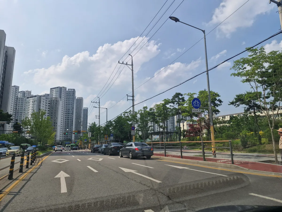 초등학생-하굣길을-기다리고-있는-차량들