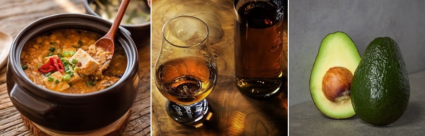 히스타민이 높은 음식, 청국장, 술, 아보카도