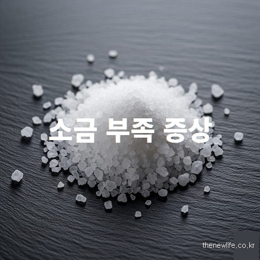 굵은 소금이 쌓여 있는 모습 – 소금 부족 증상을 상징하는 대표 이미지