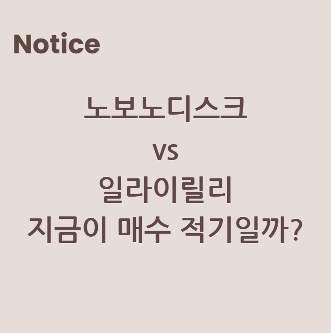 노보노디스크 vs 일라이릴리 - 지금이 매수 적기일까?