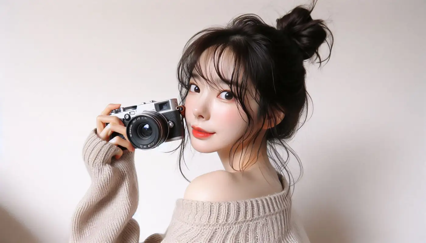 단풍-사진-보정하는-법을-활용하는-여성의-모습