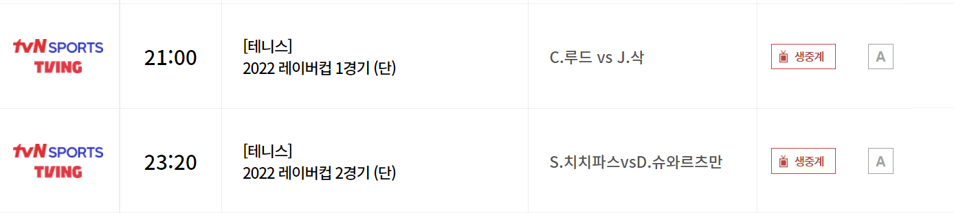 2022 레이버 컵 첫째날 경기 중계 리뷰