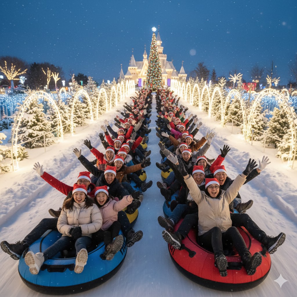 아이들이 가장 좋아하는 산타 눈썰매장