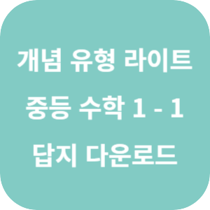 개념 플러스 유형 중등 수학 라이트 1-1 답지 2024 섬네일